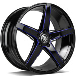 Llanta 79 Wheels SV-N BGBR - black glossy milled blue 9.5x19" 5x120 ET35 CB72.6