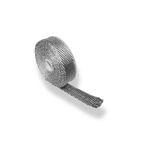 Fox Exhaust Cinta de protección térmica de titanio, de 25 mm de ancho, fabricada con fibra de basalto. Resistencia a la temperatura: continua hasta 1000 °C, a corto plazo hasta 1300 °C.