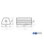 Fox Exhaust Silenciador trapezoidal universal sin tubo de escape - dimensiones 711 245 x 175 mm, diámetro exterior d1Ø 101,6 mm - longitud: 420 mm