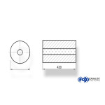 Fox Exhaust Silenciador redondo universal sin adaptador - Development 784 Ø 250 mm, d1: 101,6 mm, Longitud: 420 mm