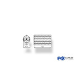 Fox Exhaust Silenciador redondo universal sin tubo de conexión - desarrollo 556 Ø176mm, doble flujo d1Ø 70mm, longitud: 420mm -Ø 176mm