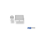 Fox Exhaust Silenciador redondo universal de doble flujo - desarrollo 626 Ø 198 mm, doble flujo, d1Ø 63,5 mm, longitud: 420 mm -Ø 198 mm