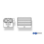 Fox Exhaust Silenciador ovalado universal de doble flujo - dimensiones 650 262x116 mm, d1Ø 70 mm, longitud: 420 mm