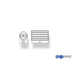 Fox Exhaust Silenciador redondo universal de doble flujo - Desarrollo 784 Ø 250 mm, d1: 76 mm, Longitud: 420 mm -Ø250 mm