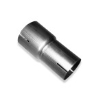 Fox Exhaust Enchufe doble - d1Ø 70 mm - Longitud: 150 mm ranurado derecha/izquierda - d1 = 70 mm interior derecha e izquierda