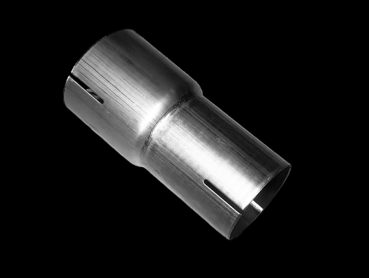UNI-DM70..-150-1_1243x936 Fox Exhaust Doble toma - 70 mm a 60 mm - Longitud: 200 mm, ranura derecha/izquierda - d1 = 70 mm interior - d2 = 60 mm interior - Imagen 1