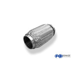 Fox Exhaust Tubo flexible entrelazado - Diámetro interior: Ø50 mm - Longitud: 150 mm. Núcleo interior de tubo corrugado de acero inoxidable - revestimiento exterior de malla de acero inoxidable.