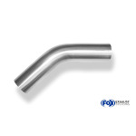 Fox Exhaust Codo universal para tuberías de 45° sin expandir - d1Ø 60 mm Longitud de la pata L1: aprox. 125 mm - Radio: 100 mm