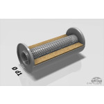 Fox Exhaust Silenciador redondo universal sin adaptador - Desarrollo 355 Ø 114 mm, d1Ø 88,9 mm, Longitud: 250 mm - Imagen 2