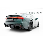 Maxton Design Difusor trasero de fibra de carbono preimpregnada para Audi RS7 C8 (versión con gancho de remolque)