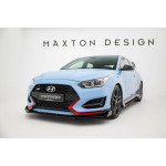 Maxton Design Divisor frontal Street Pro + aletas para Hyundai Veloster N Mk2