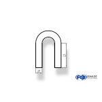 Fox Exhaust Codo universal de 180° para tuberías, sin expandir - d1Ø 80 mm, longitud de la pata L1: aprox. 270 mm - radio: 120 mm - Imagen 2