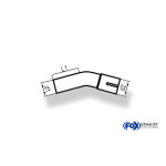Fox Exhaust Codo universal para tuberías de 30° ensanchado - d1Ø 45 mm Longitud de la pata L1: aprox. 75 mm - Radio: 54 mm - Imagen 2