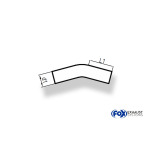 Fox Exhaust Codo universal para tuberías de 30° sin expandir - d1Ø 45 mm Longitud de la pata L1: aprox. 75 mm - Radio: 54 mm - Imagen 2