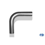 Fox Exhaust Codo universal de 90° para tuberías, sin expandir - d1Ø 76 mm, longitud de la pata L1: aprox. 115 mm - radio: 114 mm