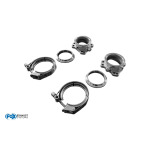 Fox Exhaust Juego de bridas V-band de 76 mm para tubo de escape con abrazaderas para turbocompresores K04 y K06. Incluye 2 bridas V-band de acero inoxidable, 2 abrazaderas V-band, 2 bridas V-band para soldar y 2 tapones de sellado para sonda lambda. - Imagen 2