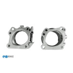 Fox Exhaust Juego de bridas V-band de 76 mm para tubo de escape con abrazaderas para turbocompresores K04 y K06. Incluye 2 bridas V-band de acero inoxidable, 2 abrazaderas V-band, 2 bridas V-band para soldar y 2 tapones de sellado para sonda lambda.