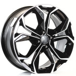 Llanta Italian Wheels STYLE RENAULT-NISSAN ROMA NEGRO PULIDO 7.5×17″ 4×100 ET40 CB60.1
