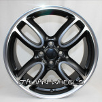 Llanta Italian Wheels STYLE MINI GP NEGRA PULIDA 7.0×17″ 5×120 ET48 CB72.6