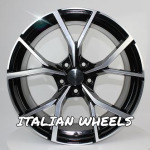 Llanta Italian Wheels STYLE VW VALENTINO NEGRO PULIDO 9.0×21″ 5×112 ET35 CB57.1