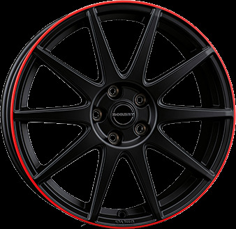 3157 Llanta Borbet GTX Dull Black / Red 8.0×19" 5×114.3 ET50 CB72.5 - Imagen 1