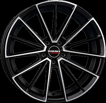 3173 Llanta Borbet FB2 Dull Black / Polished 8.5×19" 5×112 ET25 CB72.5 - Imagen 1