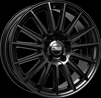 362 Llanta CMS C23 Gloss Black 7.0×17" 4×108 ET32 CB65.1 - Imagen 1