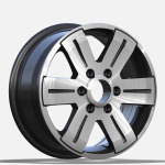 Llanta Italian Wheels STYLE MERCEDES SPRINTER BLACK POLISH 7.0×16″ 6×130 ET60 CB84.1
