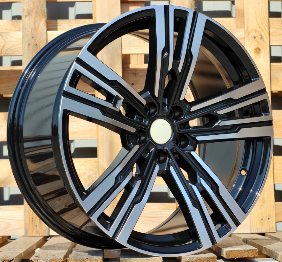 4329 Llanta Italian Wheels STYLE BMW BALENCIAGA BLACK POLISH 9.5×20″ 5×120 ET40 CB72.6 - Imagen 1