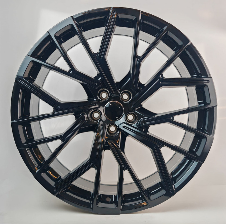 5028 Llanta Italian Wheels STYLE AUDI AGATA BLACK 9.0×21″ 5×112 ET25 CB66.5 - Imagen 1