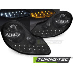 Faros delanteros daylight all negro brillo para Porsche Boxster 96-04 /911 996 LPPO12