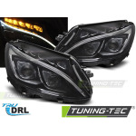 Faros delanteros true DRL negro para Mercedes W205 14-18 LPMEE1