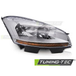Faros delanteros cromado lado derecho Tyc para Citroen C4 Picasso 06-10 FCI09R