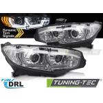 Faros delanteros cromado DRL secuencial para Honda Civic X 16-21 LPHO33
