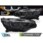 Faros delanteros negro DRL secuencial para Honda Civic X 16-21 LPHO34