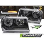 Faros delanteros Chrysler 300 05-08 tube light negro LPCH51