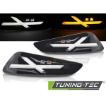 Intermitentes delanteros negro brillo LED para vespa sprint / primavera 150CC MKPV02