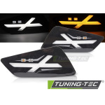 Intermitentes delanteros negro brillo LED para vespa Gts / gtv 300CC MKPV05