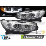 Faros delanteros LED faros delanteros cromado DRL secuencial para Honda Civic X 16-21 LPHO38