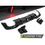 Difusor twin outlet negro brillo con LED freno light estilo sport para Audi A5 F5 19-23 ZTAU11