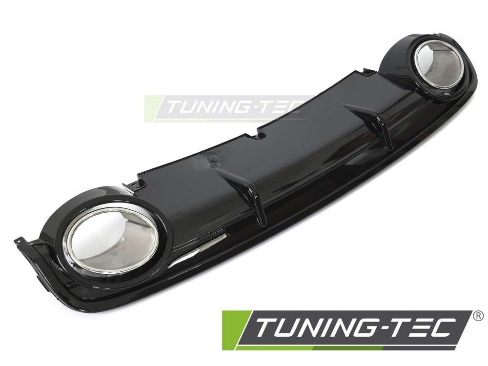 8254_0 Difusor twin outlet negro brillo estilo sport para Audi A6 C6 04-11 ZTAU12 - Imagen 1