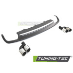 Difusor twin outlet plateado sport S style para Audi A6 C7 11-14 ZTAU13