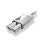 Fox Exhaust Mini Cooper S - F56 y F57 Silenciador trasero, salida central - 2x100 Tipo 25