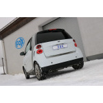 Fox Exhaust Silenciador trasero Smart Fortwo Coupé 451, salida transversal derecha/izquierda, incluye tubo flexible - 86x54 tipo 32 derecha/izquierda