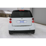 Fox Exhaust Silenciador trasero Smart Fortwo Coupé 451, salida transversal derecha/izquierda, incluye tubo flexible - 86x54 tipo 32 derecha/izquierda - Imagen 3