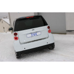 Fox Exhaust Silenciador trasero Smart Fortwo Coupé 451, salida transversal derecha/izquierda, incluye tubo flexible - 86x54 tipo 32 derecha/izquierda - Imagen 2