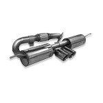 Fox Exhaust Silenciador trasero Smart Fortwo 451 Turbo, salida central, incluye tubo flexible - 2x80 Tipo 25