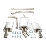 Sistema de escape doble de acero inoxidable TA Technix de 1x100 mm, apto para Audi A4 B7 Sedán/Avant. (02AU015-​10D)