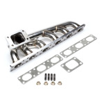 Colector de turbo de acero inoxidable TA Technix con brida T3 / apto para motores BMW Serie 3 + Serie 5 + Serie 7 + Z3 / M50 + M52 (77BM001)