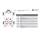 Casquillos de poliuretano TA Technix adecuados para BMW Serie 5 E39 / cojinete estabilizador del eje trasero con Ø 13 mm (84BM063) - Imagen 2